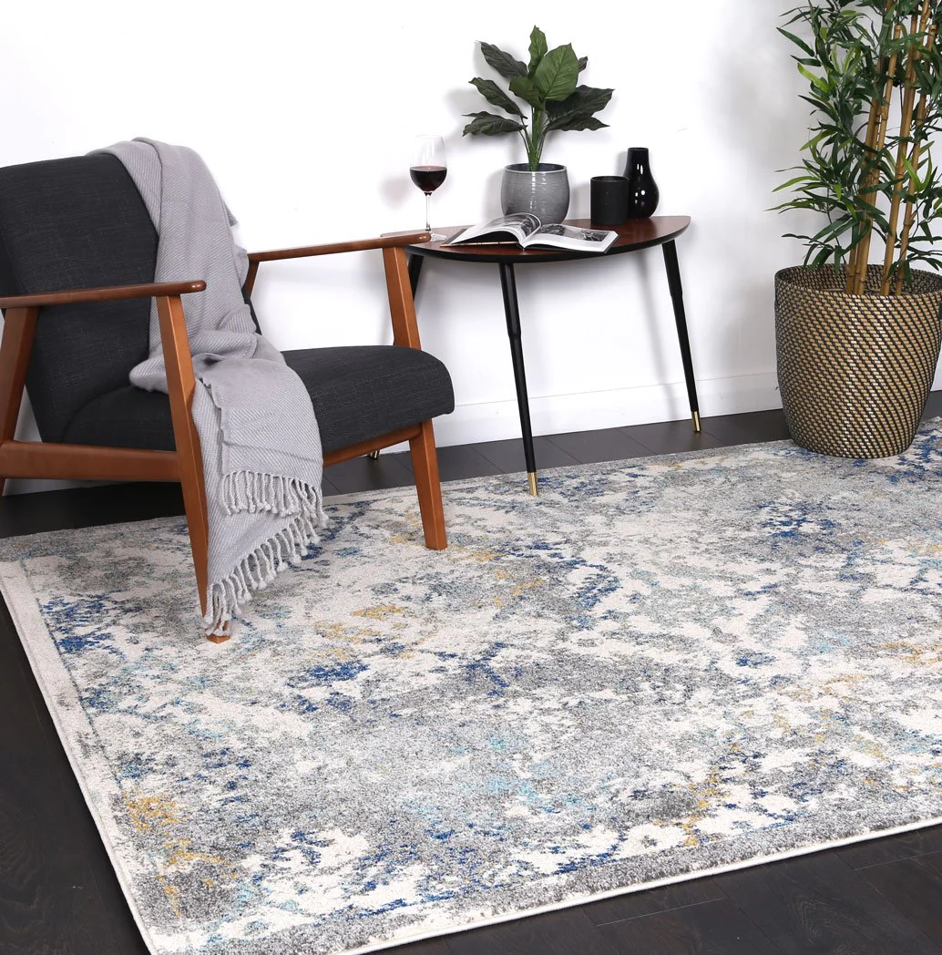 Provance Bearn Transitional Blue & Grey Rug - Image 7