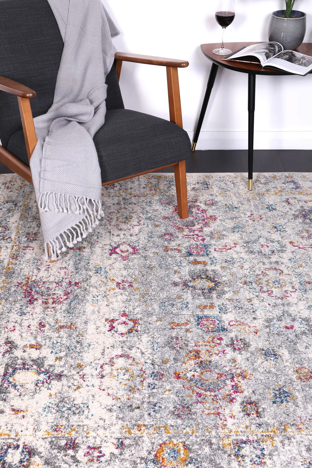 Provance Dijon Transitional Multi & Grey Rug - Image 2