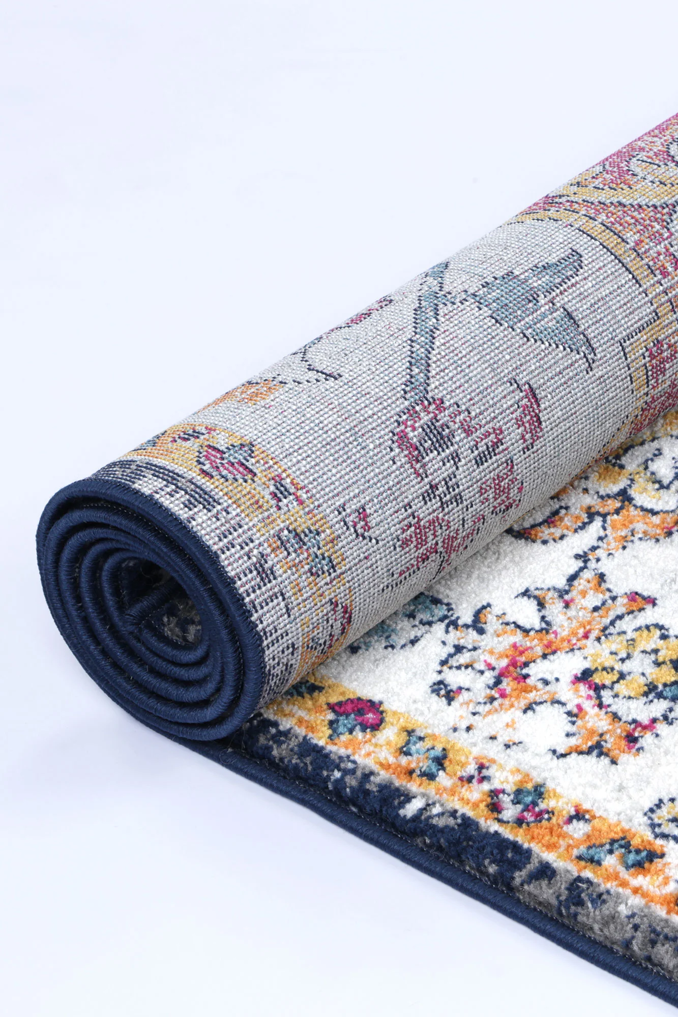 Providence Miliana Oriental Blue & Terracotta Rug - Image 6