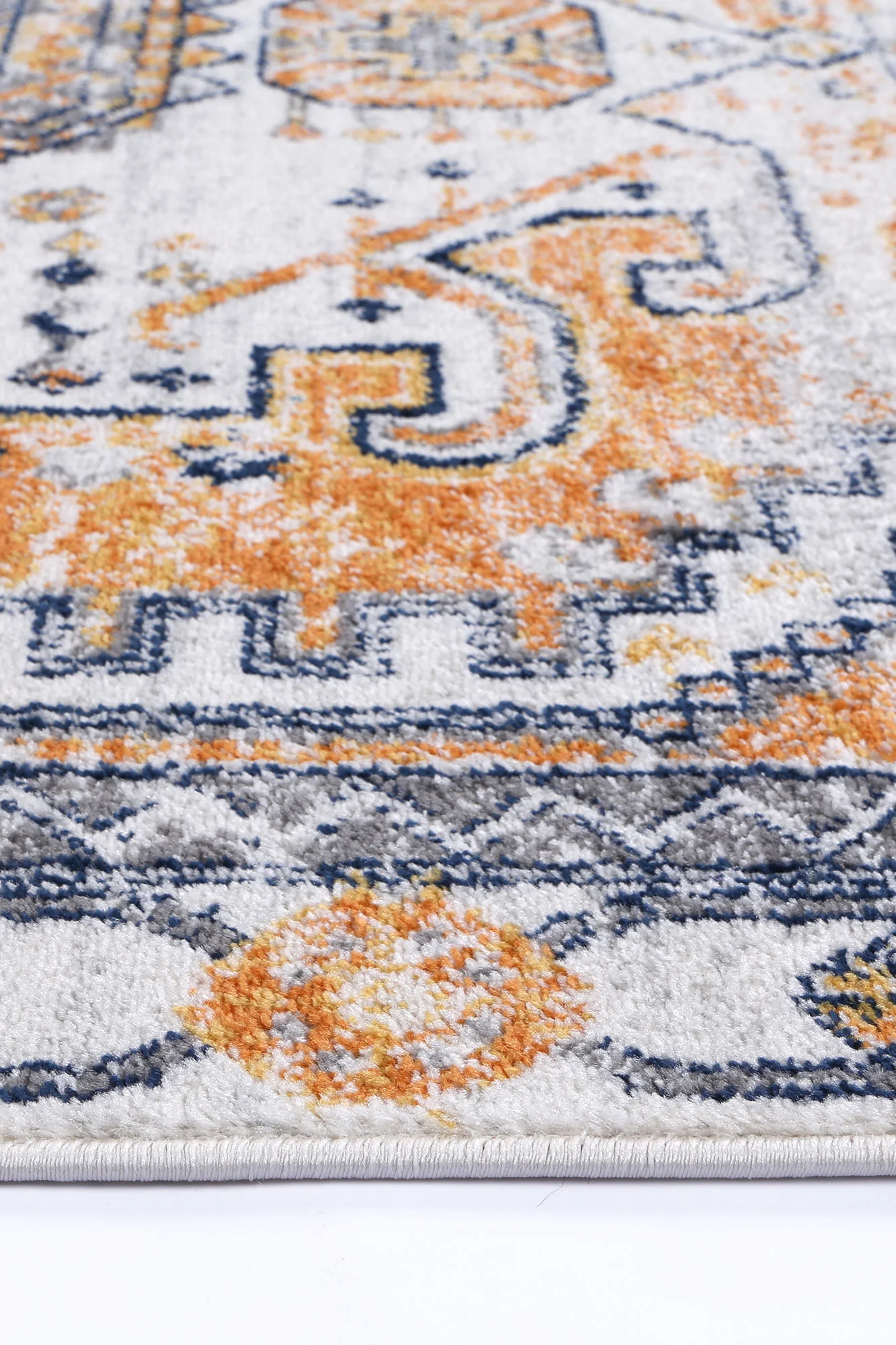 Providence Taza Distressed Vintage Terracotta & Cream Rug - Image 4