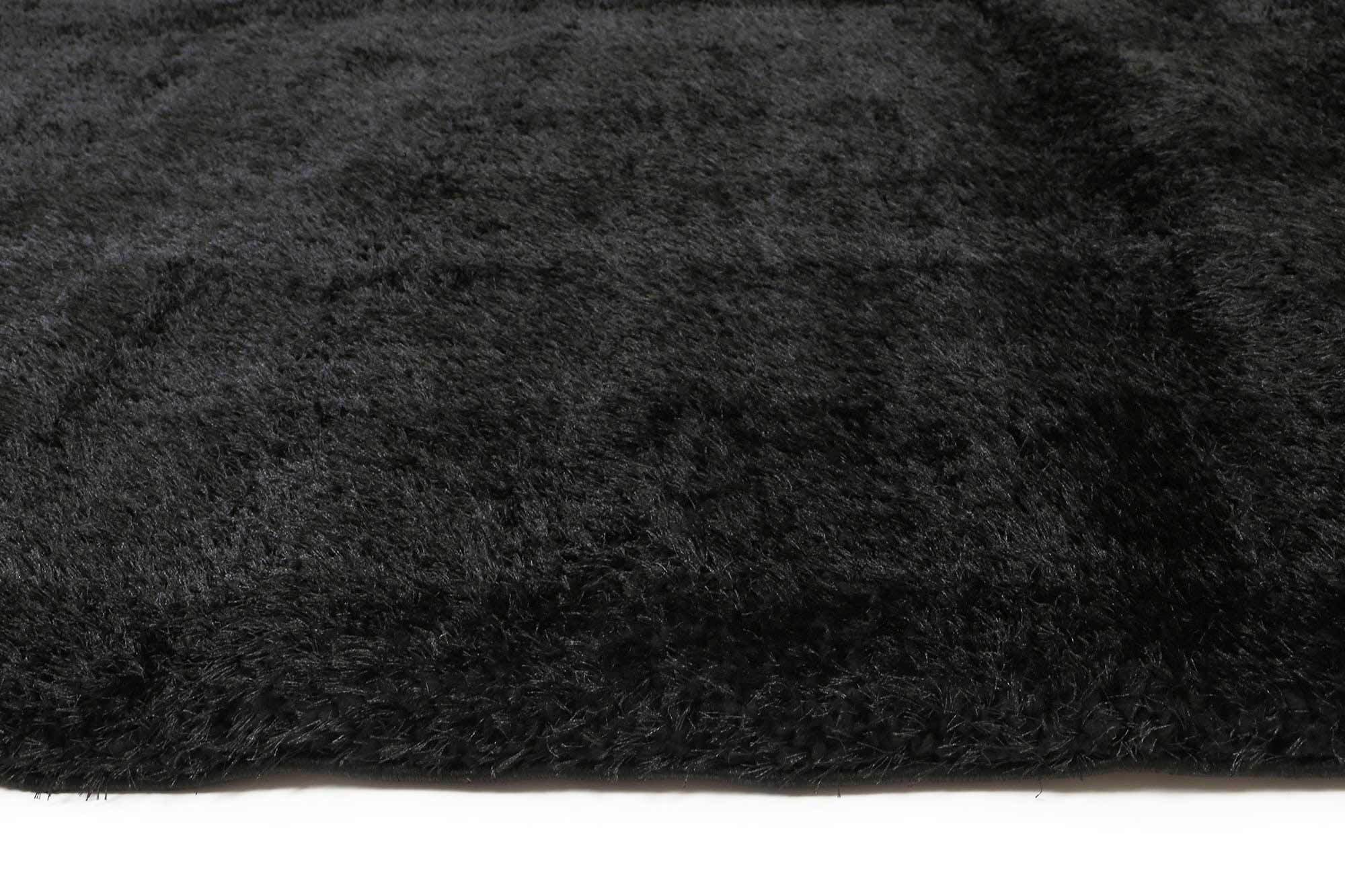 Adelie Shaggy Black Rug - Image 3