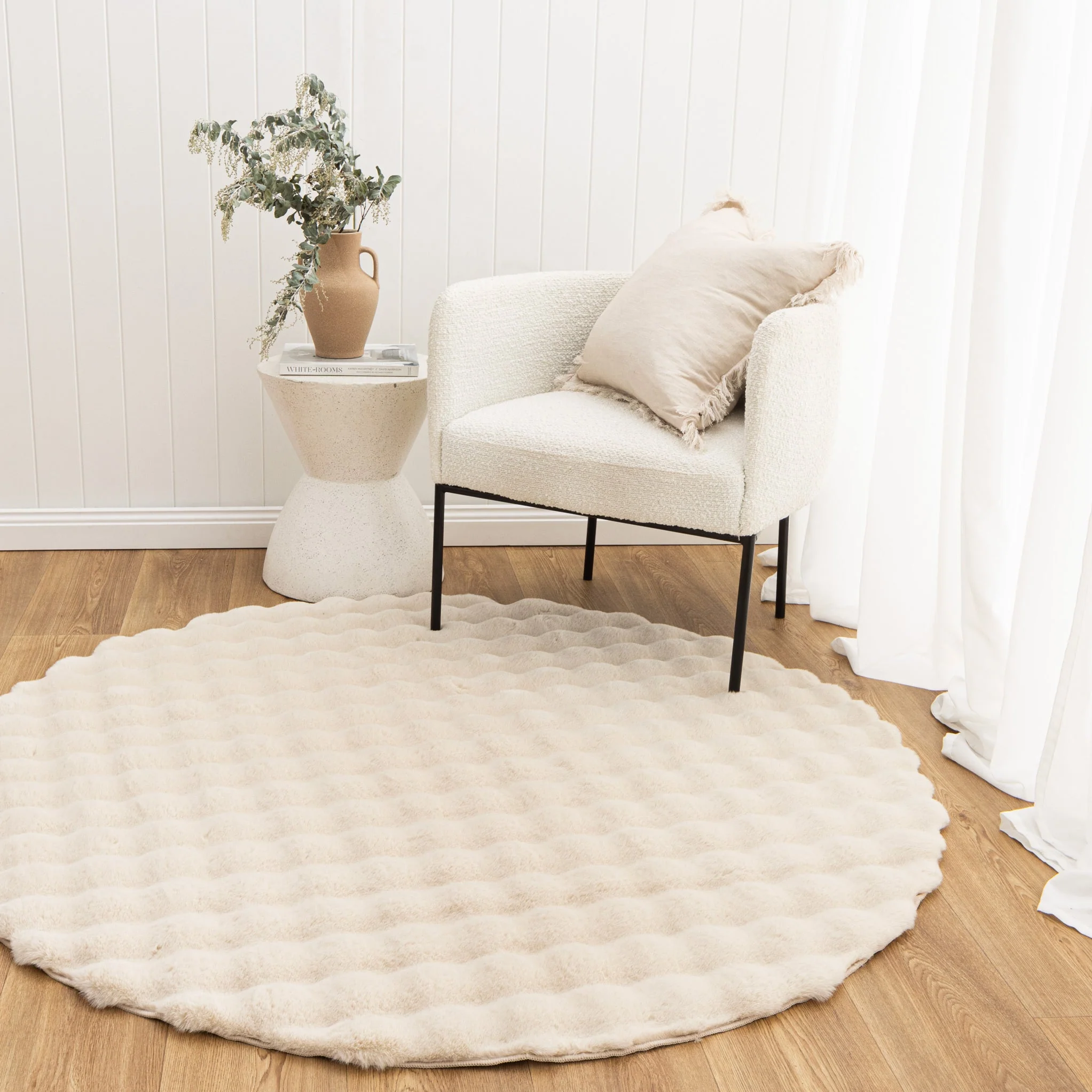 Purity Washable in Beige Round Rug - Image 5