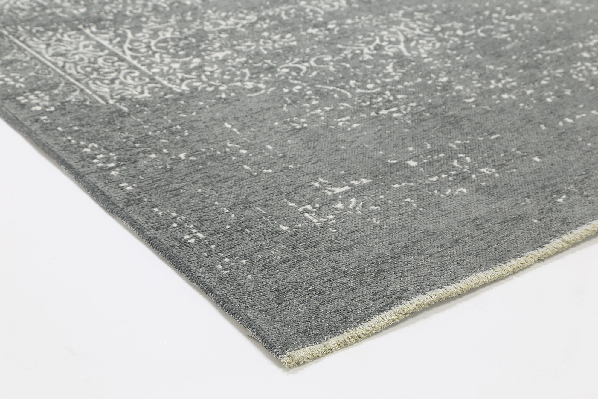 Rustic Oia Vintage Distressed Reversible Grey Rug - Image 9