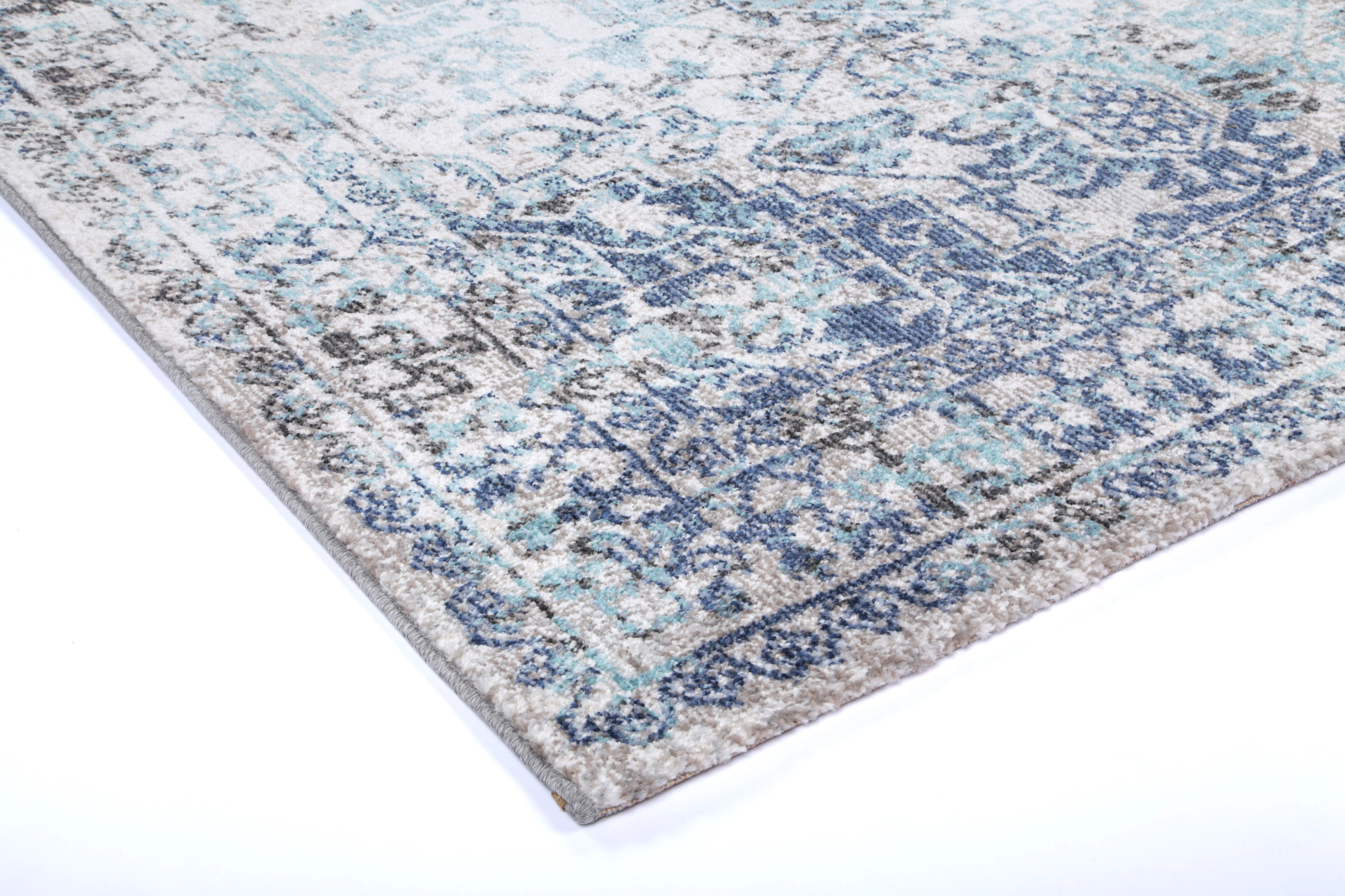 Neptune Adrianita Transitional Ivory & Blue Rug - Image 4