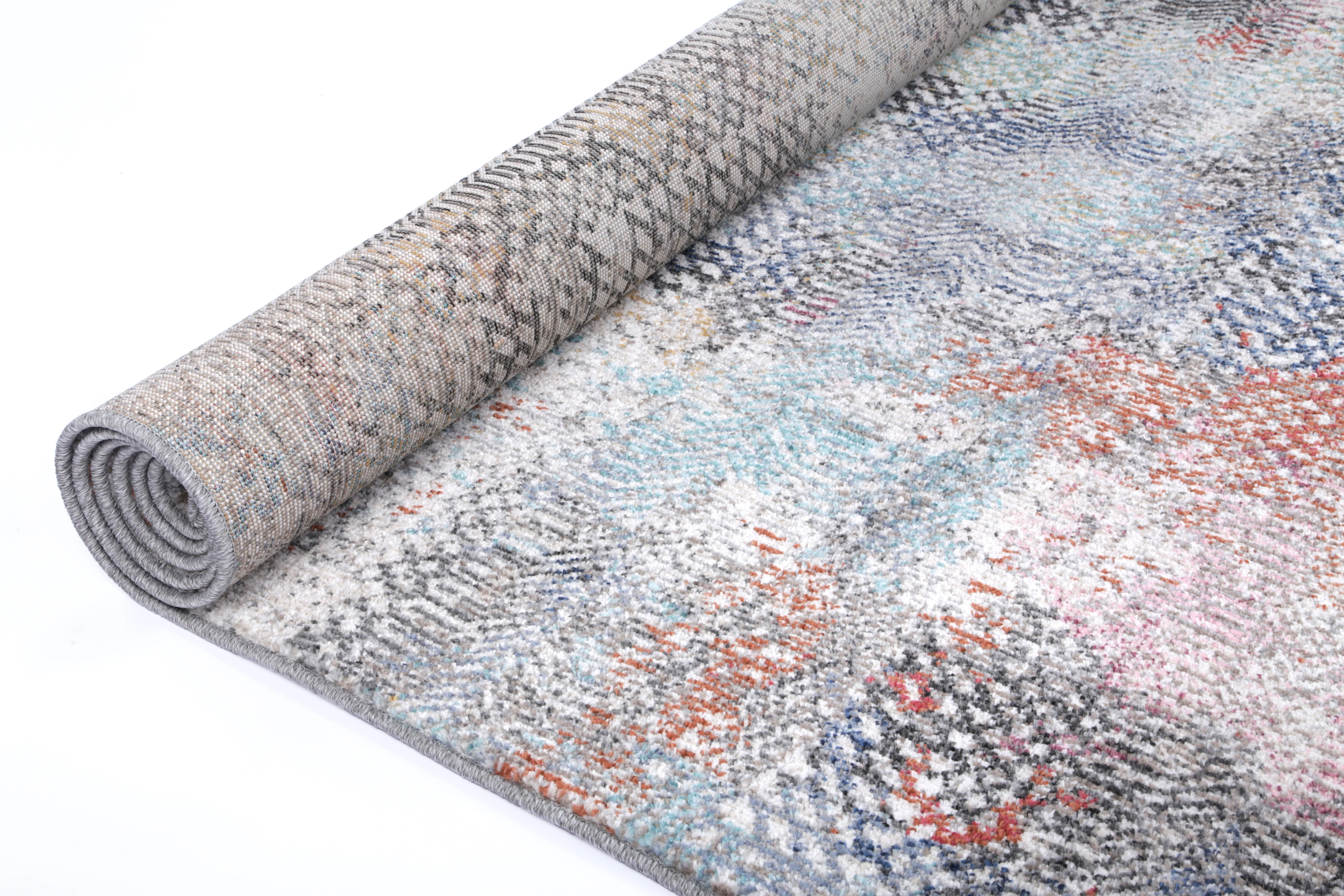 Neptune Ernesto Contemporary Grey & Terracotta Rug - Image 4