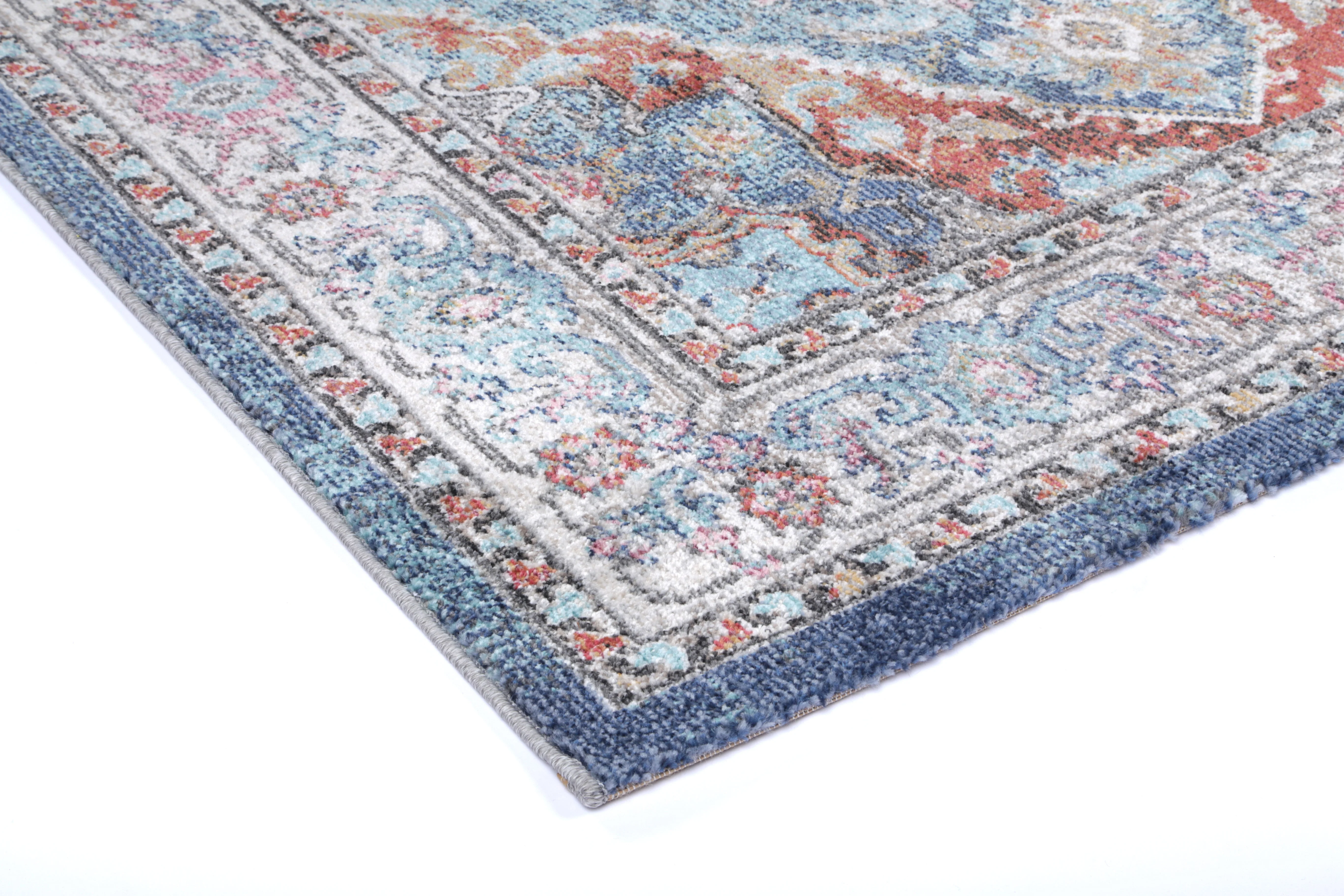 Neptune Maykel Transitional Blue & Terracotta Rug - Image 3