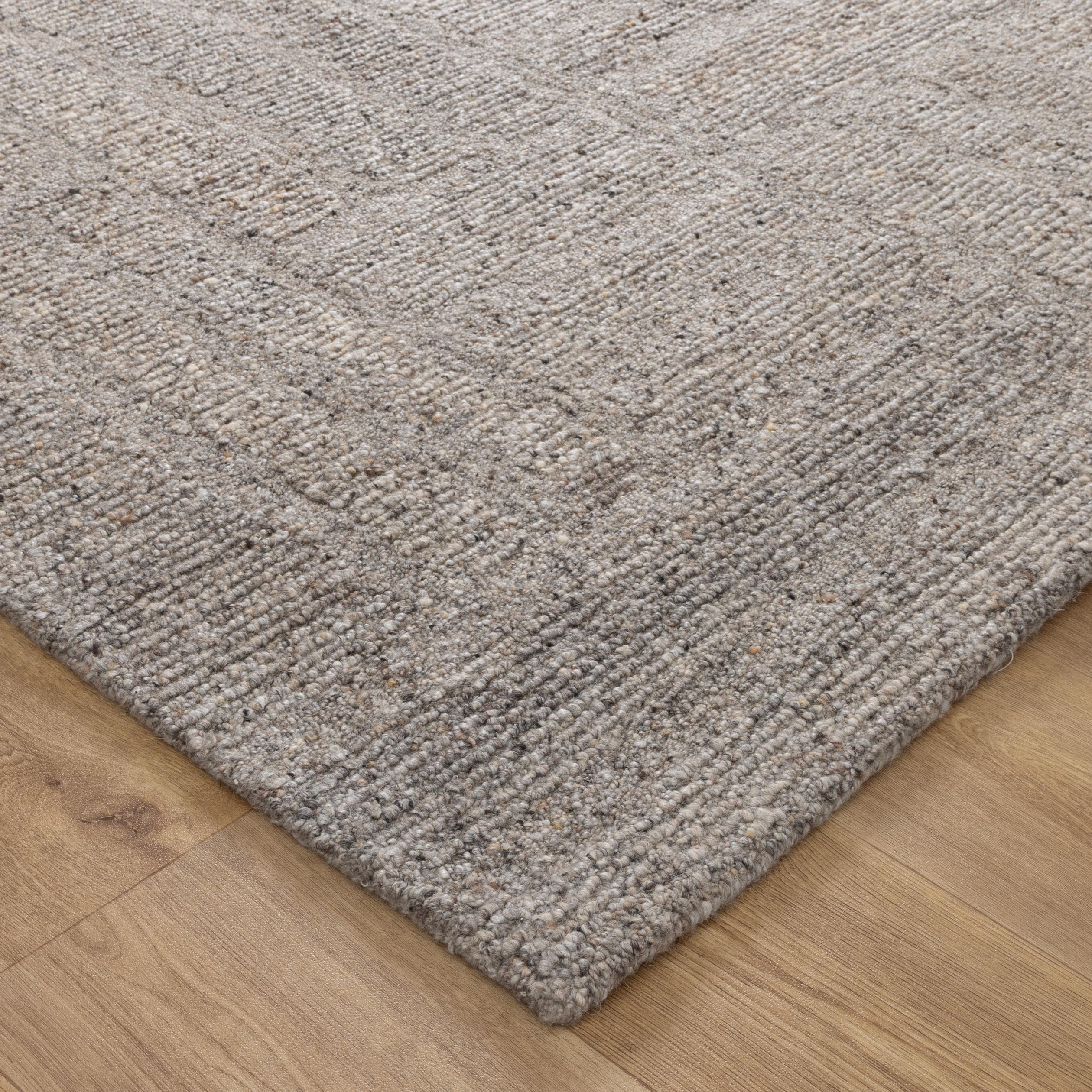 Seren Brown Grey Modern Wool Rug - Image 2