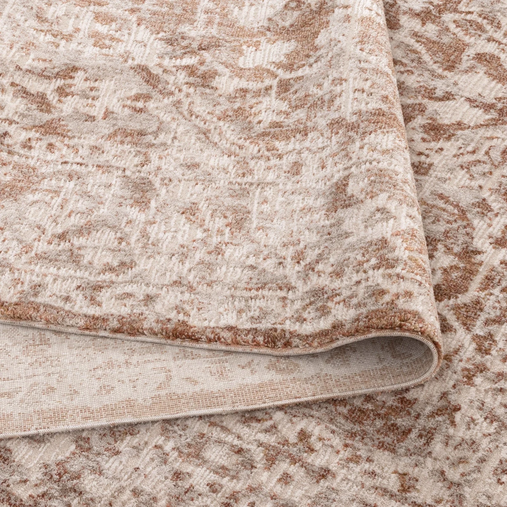 Solenne Beige & Rust Distressed Vintage Rug - Image 3