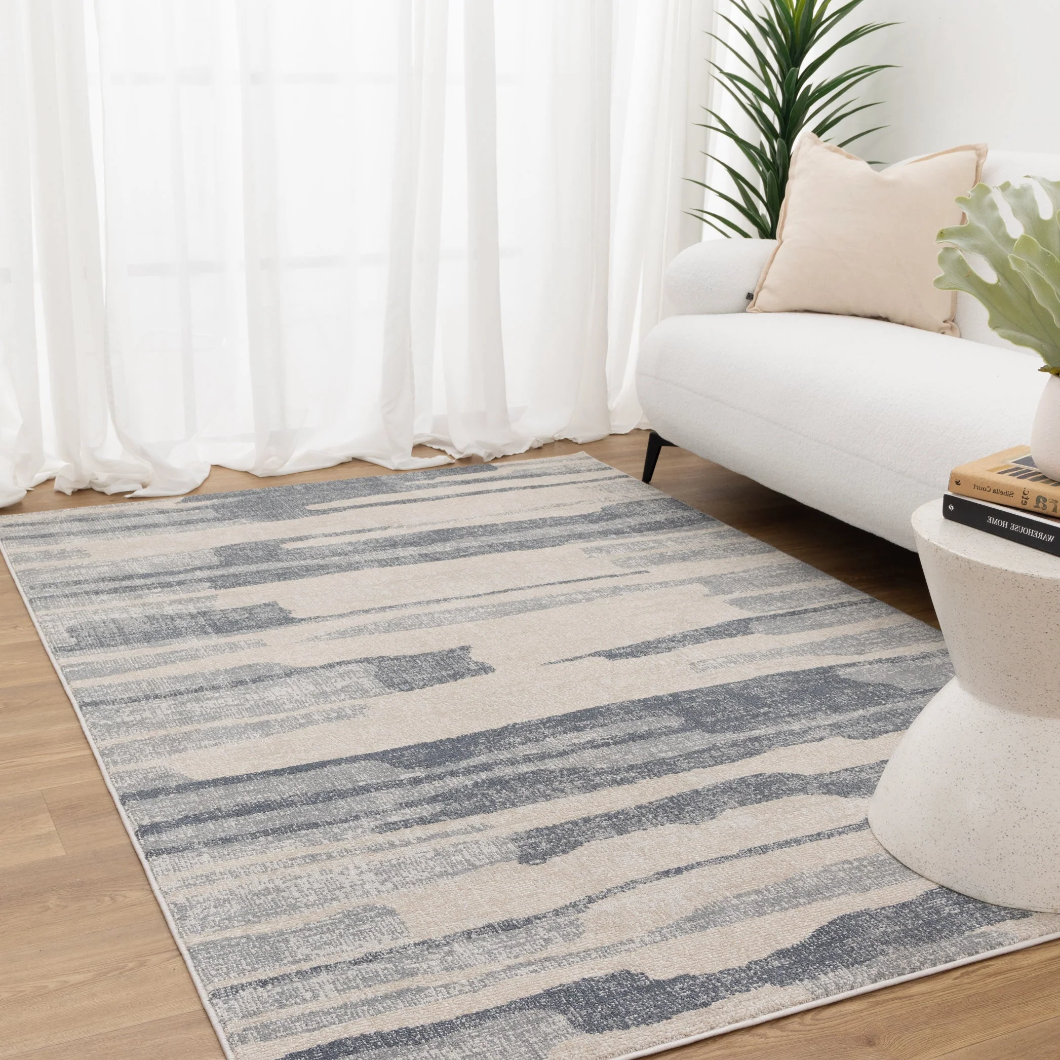 Toscana Watercolour Blue Rug - Image 4