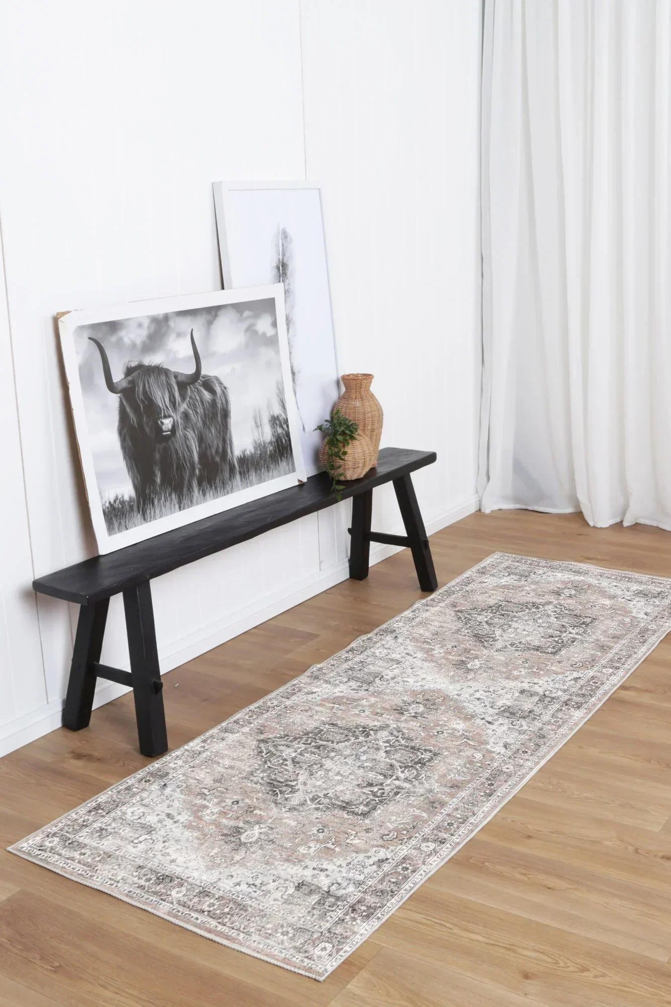 Distressed Vintage Cezanne Blush Area Runner - VITAL 3082-11 - Image 4