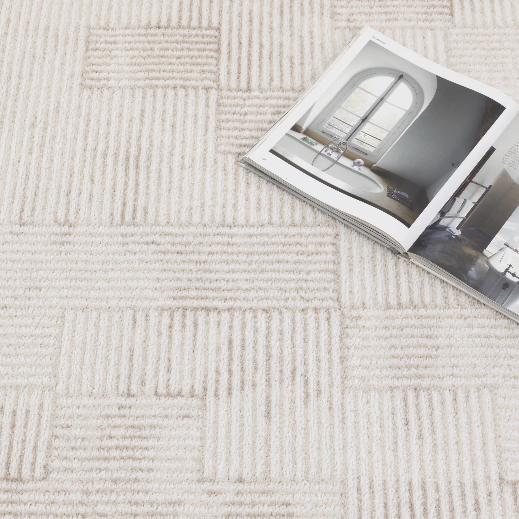 Wellington Distressed Shapes Beige Rug - Image 6