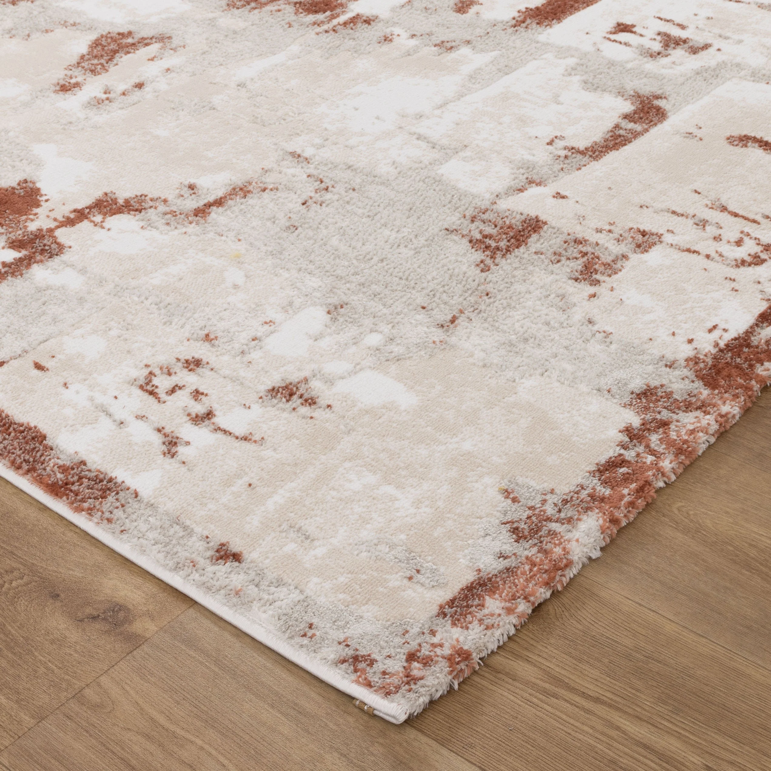 Wellington Abstract Wash Rust Rug - Image 2